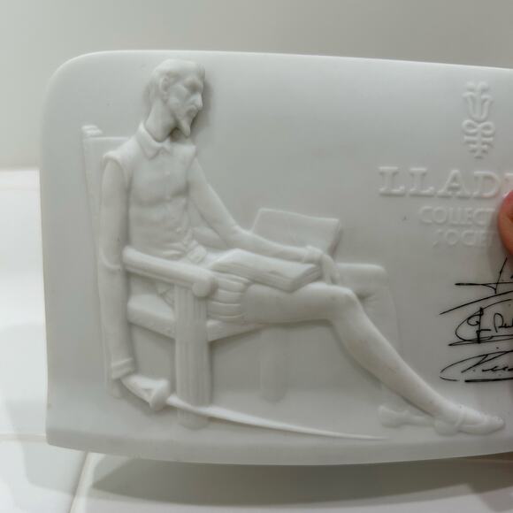 Lladro Daisa 1985 Bisque Display Plaque Don Quixote Collectors Society Signed - Picture 3 of 6